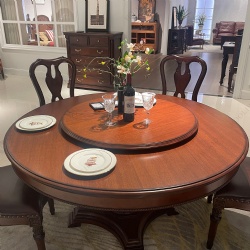 Factory Classic Luxury American Design Solid Wood Round Dining Table