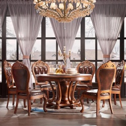 Good Price Luxury Classic Design Round Wood Dinner Table