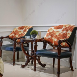 Luxury Vintage Design Floral Fabric Living Room Chair